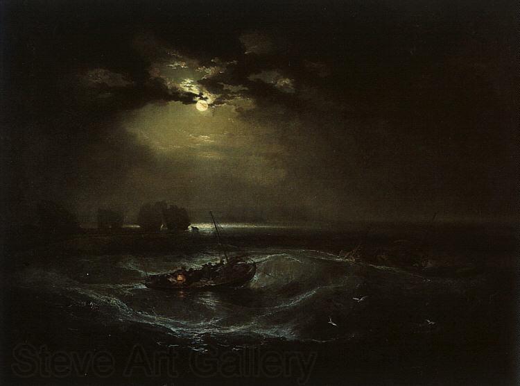 Joseph Mallord William Turner Fishermen at Sea  (The Cholmeley Sea Piece) Norge oil painting art